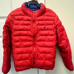 Polo Ralph Lauren Red and Blue Reversible Boys Puffer Jacket sz 7.